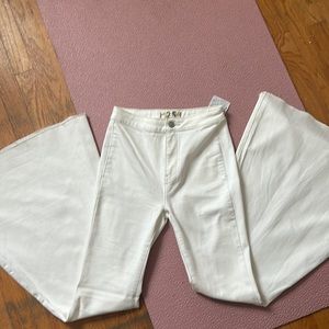 White free people flare jeans